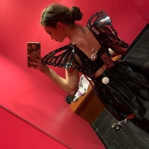 Daisy corsets black butterfly harness